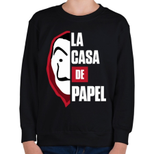 PRINTFASHION A nagy pénzrablás - Gyerek pulóver - Fekete gyerek pulóver, kardigán