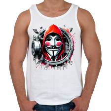 PRINTFASHION A nagy pénzrablás - La casa de papel - Férfi atléta - Fehér atléta, trikó