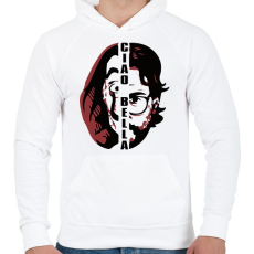 PRINTFASHION A Nagy Pénzrablás - Money Heist - La Casa de Papel - Férfi kapucnis pulóver - Fehér