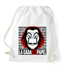 PRINTFASHION A nagy pénzrablás - Sportzsák, Tornazsák - Fehér tornazsák