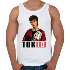 PRINTFASHION A nagy pénzrablás - TOKIO - Férfi atléta - Fehér