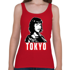 PRINTFASHION A nagy pénzrablás - Tokyo fehér - Női atléta - Cseresznyepiros női trikó