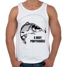 PRINTFASHION A nagy pontyvadász - Férfi atléta - Fehér