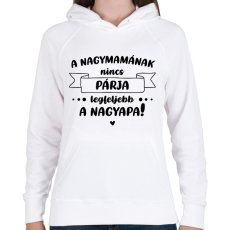 PRINTFASHION A nagymamának nincs párja - Fekete - Női kapucnis pulóver - Fehér