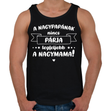 PRINTFASHION A nagypapának nincs párja - Fehér - Férfi atléta - Fekete atléta, trikó