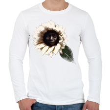 PRINTFASHION A napraforgó arca - Férfi hosszú ujjú póló - Fehér férfi póló