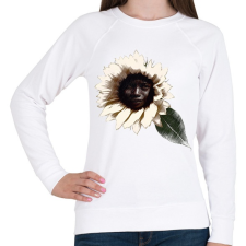 PRINTFASHION A napraforgó arca - Női pulóver - Fehér női pulóver, kardigán