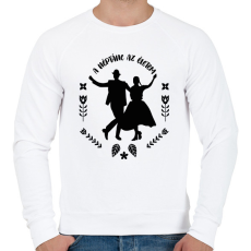 PRINTFASHION A néptánc az életem - Férfi pulóver - Fehér