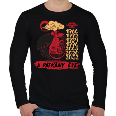 PRINTFASHION A patkány éve - Férfi hosszú ujjú póló - Fekete