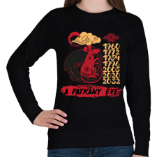 PRINTFASHION A patkány éve - Női pulóver - Fekete női pulóver, kardigán