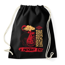 PRINTFASHION A patkány éve - Sportzsák, Tornazsák - Fekete tornazsák