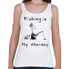 PRINTFASHION a pecázás az én terápiám - Női atléta - Fehér női trikó