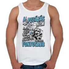 PRINTFASHION A pecázás nem élet vagy halál kérdése - Férfi atléta - Fehér atléta, trikó