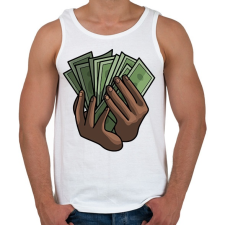 PRINTFASHION A pénz beszél. - Férfi atléta - Fehér atléta, trikó