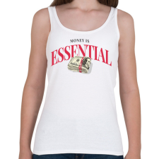 PRINTFASHION A pénz fontos - Női atléta - Fehér női trikó