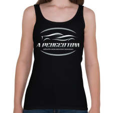 PRINTFASHION A peugeotom nélkül - Női atléta - Fekete női trikó