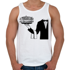 PRINTFASHION A pincérkedés az én kardióm - Férfi atléta - Fehér atléta, trikó