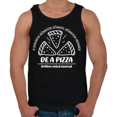 PRINTFASHION A pizza örökre veled marad - Férfi atléta - Fekete