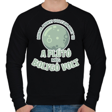 PRINTFASHION A Plútó még bolygó volt - Férfi pulóver - Fekete férfi pulóver, kardigán