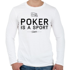 PRINTFASHION A pókerezés egy sport - Férfi hosszú ujjú póló - Fehér