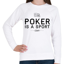 PRINTFASHION A pókerezés egy sport - Női pulóver - Fehér női pulóver, kardigán
