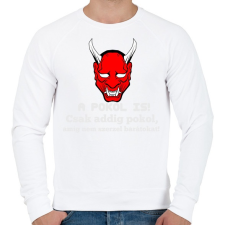 PRINTFASHION a pokol is! - Férfi pulóver - Fehér férfi pulóver, kardigán