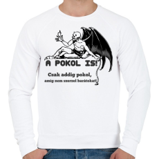 PRINTFASHION a pokol is! - Férfi pulóver - Fehér
