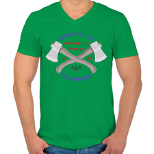 PRINTFASHION A ragyogás - Férfi V-nyakú póló - Zöld férfi póló