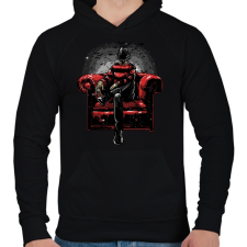 PRINTFASHION A rémálmod - Férfi kapucnis pulóver - Fekete férfi pulóver, kardigán