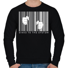 PRINTFASHION A rendszer rabja - Férfi pulóver - Fekete férfi pulóver, kardigán