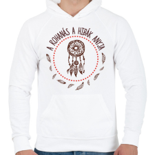 PRINTFASHION A rohanás - közmondás - Férfi kapucnis pulóver - Fehér férfi pulóver, kardigán