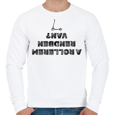 PRINTFASHION A rollerem rendben van? - Férfi pulóver - Fehér