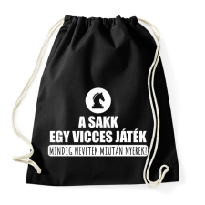 PRINTFASHION A sakk vicces játék - Sportzsák, Tornazsák - Fekete tornazsák