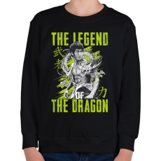 PRINTFASHION A sárkány legendája - Gyerek pulóver - Fekete