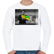 PRINTFASHION A sebhelyesarcú - Férfi pulóver - Fehér férfi pulóver, kardigán