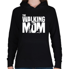 PRINTFASHION A sétáló anya - Női kapucnis pulóver - Fekete