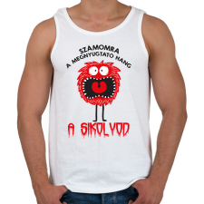 PRINTFASHION A sikolyod - Férfi atléta - Fehér atléta, trikó