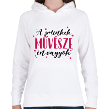 PRINTFASHION A sminkek művésze - Női kapucnis pulóver - Fehér női pulóver, kardigán