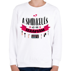 PRINTFASHION A sminkelés az én terápiám - Gyerek pulóver - Fehér