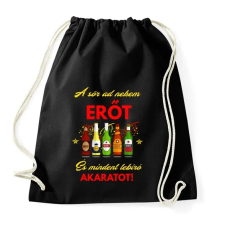PRINTFASHION a sör ad nekem erőt - Sportzsák, Tornazsák - Fekete tornazsák