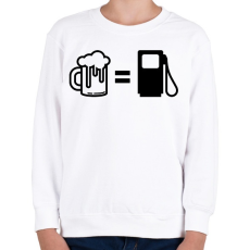PRINTFASHION A sör az én üzemanyagom - Gyerek pulóver - Fehér