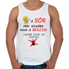 PRINTFASHION A SÖR OLCSÓBB - Férfi atléta - Fehér atléta, trikó