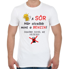 PRINTFASHION A SÖR OLCSÓBB - Férfi póló - Fehér férfi póló