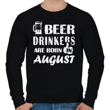 PRINTFASHION A sörivók augusztusban születnek - Férfi pulóver - Fekete férfi pulóver, kardigán