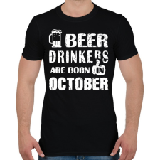 PRINTFASHION A sörivók októberben születtek - Férfi póló - Fekete férfi póló