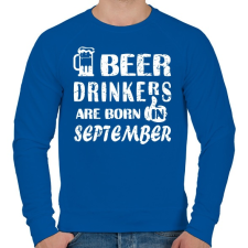 PRINTFASHION A sörivók szeptemberben születnek - Férfi pulóver - Királykék férfi pulóver, kardigán