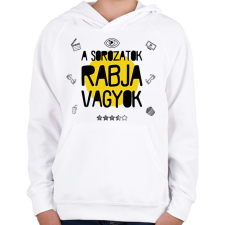 PRINTFASHION A sorozatok rabja - Gyerek kapucnis pulóver - Fehér gyerek pulóver, kardigán