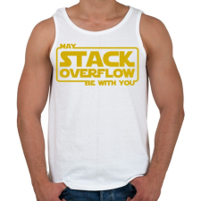 PRINTFASHION A Stack Overflow legyen veled - Férfi atléta - Fehér atléta, trikó