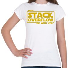 PRINTFASHION A Stack Overflow legyen veled - Női póló - Fehér női póló