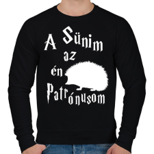 PRINTFASHION A Sünim az én Patrónusom - Férfi pulóver - Fekete férfi pulóver, kardigán